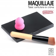 Estuche maquillaje 15 CORRECTORES maletin + brocha + esponja