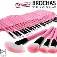 Estuche 32 brochas profesionales NEGRO - ROSA