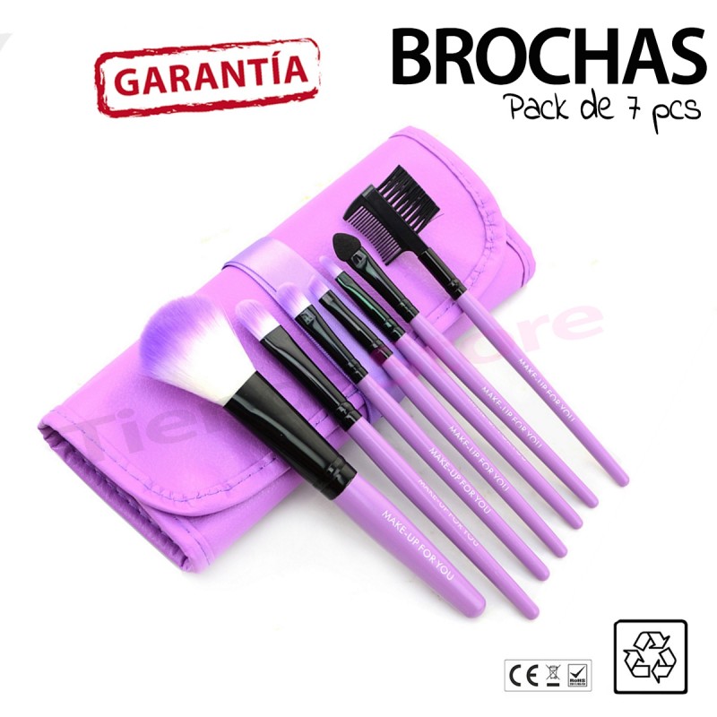 Estuche 7 brochas maquillaje NECESER DE BOLSO