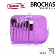 Estuche 7 brochas maquillaje NECESER DE BOLSO