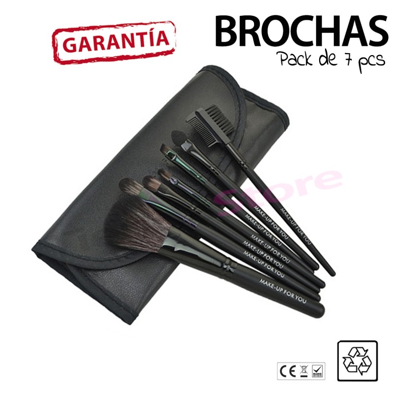 Estuche 7 brochas maquillaje NECESER DE BOLSO