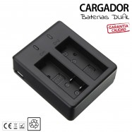 CARGADOR DOBLE X 2 Baterías para SJCAM interna recambio camara deportiva SJ4000 SJ7000
