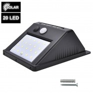 LÁMPARA LED EXTERIOR, ENERGÍA SOLAR Y SENSOR MOVIMIENTO