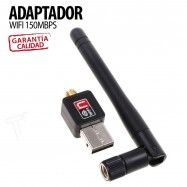 Adaptador WIFI USB 2.0 150MBPS 802.11N CON ANTENA
