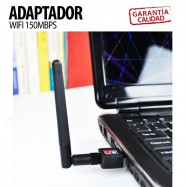 Adaptador WIFI USB 2.0 150MBPS 802.11N CON ANTENA