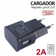 CARGADOR DE PARED USB 2A + CABLE MICRO-USB