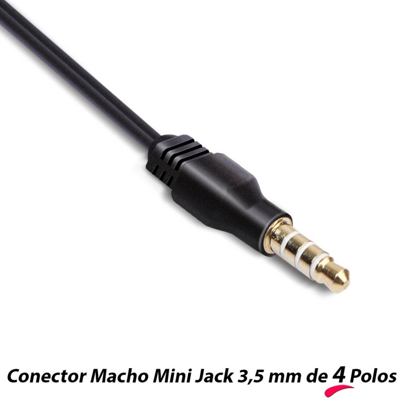 Cable Adaptador Jack de Audio y Micrófono 2 en 1 para Mando PS4