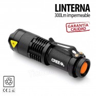 MINI LINTERNA LED TÁCTICA DE ALTA POTENCIA 300 Lm.