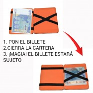 cartera mágica con cierre mágico para tarjetas y billetes
