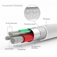 cable usb lightning para iphone carga rápida y transferencia de datos de nylon trenzado