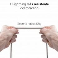 cable usb lightning para iphone carga rápida y transferencia de datos de nylon trenzado