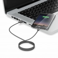 cable usb lightning para iphone carga rápida y transferencia de datos de nylon trenzado