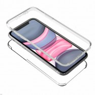 Funda doble de silicona transparente para iPhone 11 11 Pro 11 Pro Max carcasa delantera y trasera 360