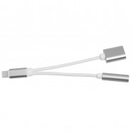 Adaptador lightning de 8 pines para carga y música jack 3.5mm para escuchar música mientras cargas tu iPhone
