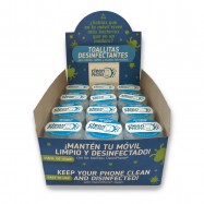 Toallitas y líquido desinfectante para móvil limpieza contra virus y bacterias incluido COVID-19