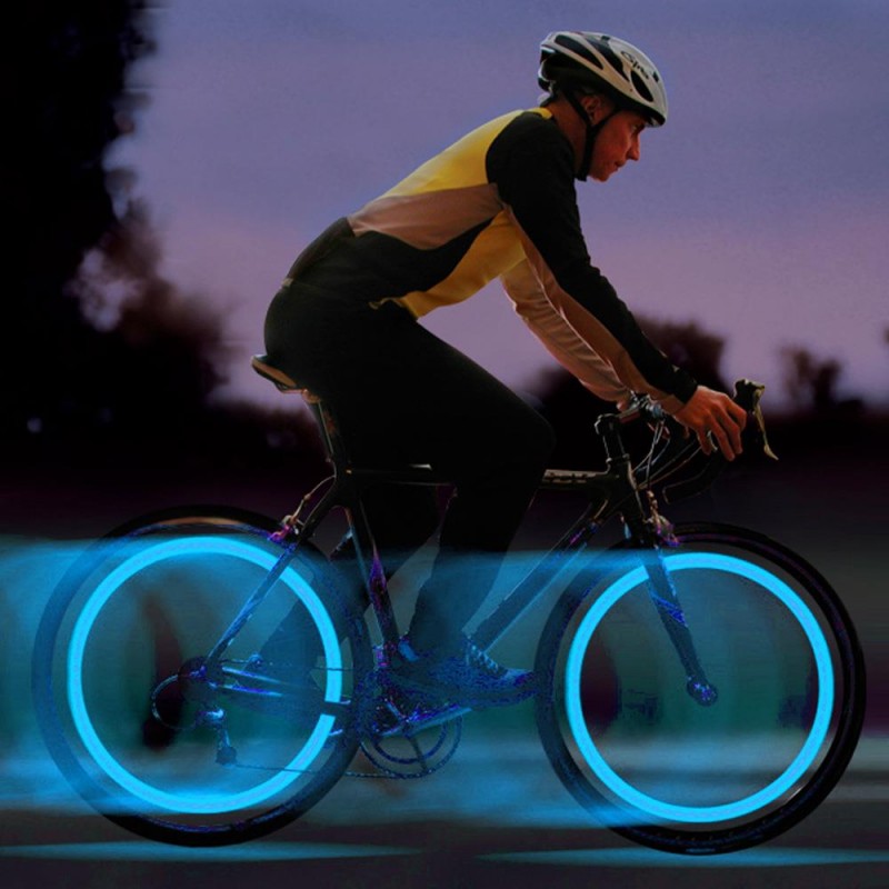 Luces LED de colores para rueda de bicicletas bombilla para bici iluminación