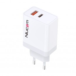 Cargador de carga rápida qualcomm 3.0 36W quick charge para iphone y android cargador para móvil Niucom dual USB