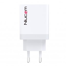 Cargador de carga rápida qualcomm 3.0 36W quick charge para iphone y android cargador para móvil Niucom dual USB