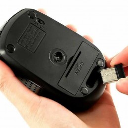 Ratón inalámbrico wireless con pincho USB 1600Dpi sin cables.