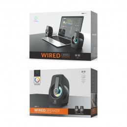 Altavoces LED para PC con conexión USB altavoz inalámbrico led para portátil gaming móvil y tablet.