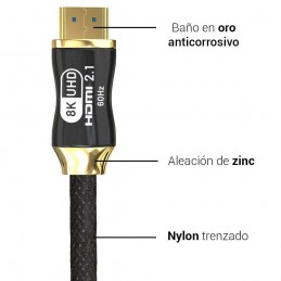 Cable HDMI ULTRA HD 8K 4K cable hdmi 2.1 1 metro 120Hz premium cable hdmi para smart tv ps5 xbox series x ps4 pro