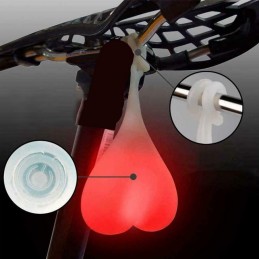 LED trasero para bicicleta luz de bici señalización para sillín huevos silicona