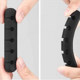 organizador de cables para escritorio clip con 5 compartimentos para separar cables adhesivo