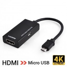 Adaptador 4K HDMI a MICRO USB 60Hz cable HUB para PC TV MONITOR
