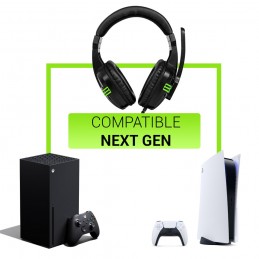 Auriculares bg gaming con jack 3.5mm y control de volumen. Cascos de diadema compatibles con ps4 ps5 xbox one x xbox series x.