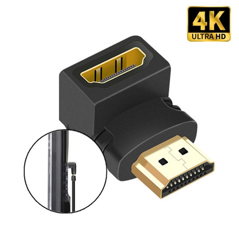 Adaptador hdmi 4k para instalación a 90º grados
