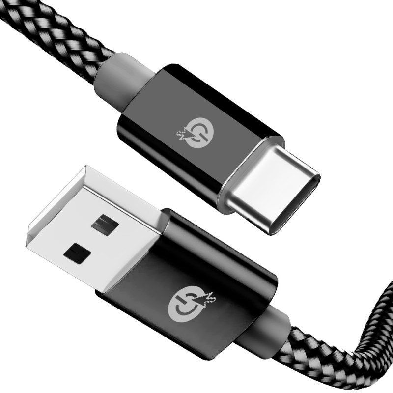 Cable usb tipo c para movil carga rápida trenzado nylon cuerda conexión de USB a USB C compatible con Android y iPhone.