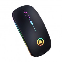 Ratón mouse gamer gaming inalambrico para PC con luz led conexión inalámbrica bluetooth 5.0 + 2.4 ghz