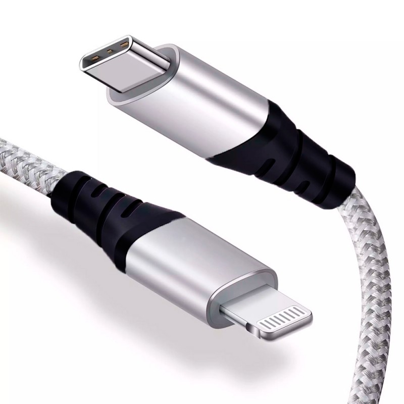 Lectura cuidadosa zona Despertar Cable Trenzado USB-C a Lightning para iPhone 12