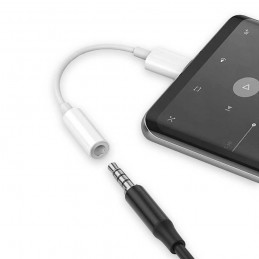 Adaptador usb C a jack 3.5 para auriculares y micrófono convertidor de audio para escuchar música y llamadas