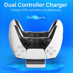 DOBE base de carga para dualsense mando ps5 playstation 5 estación de carga rápida portátil