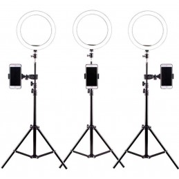 Aro de luz + trípode ajustable para smartphone kit de fotografía con iluminación para tik tok youtube instagram