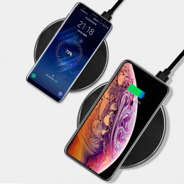 base de carga qi inalambrica rapida para movil compatible con iphone y android. Carga rápida sin cables cargador QI
