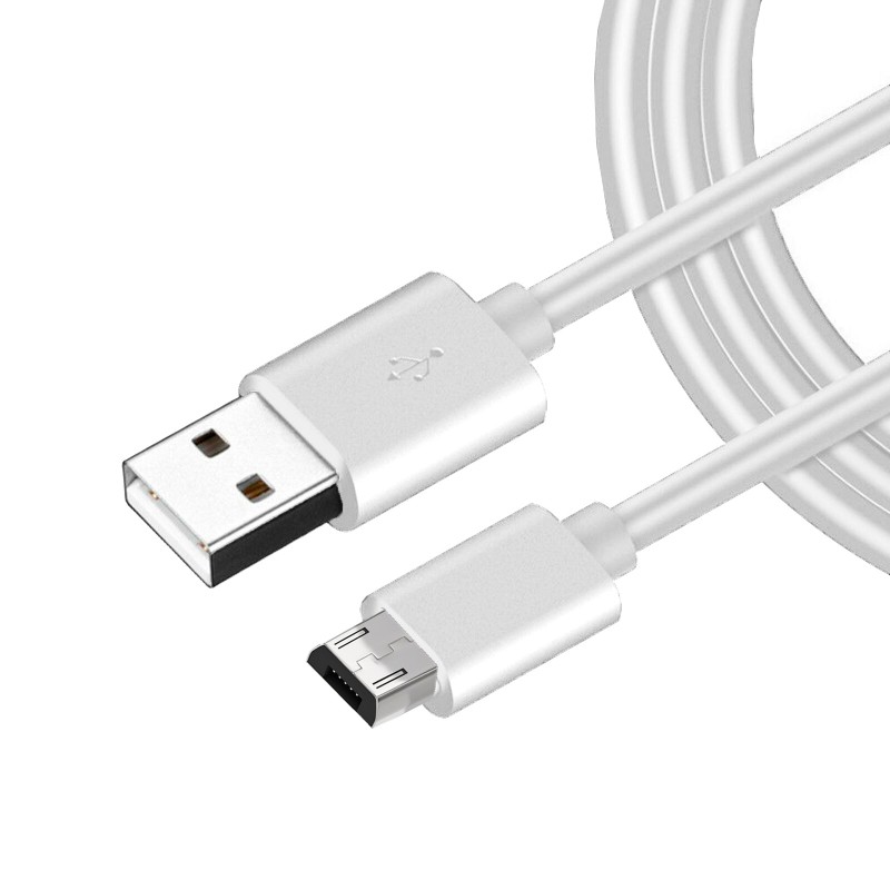 Cable micro USB blanco de carga rápida para movil cargar y transferencia de datos para smartphone 1 metro