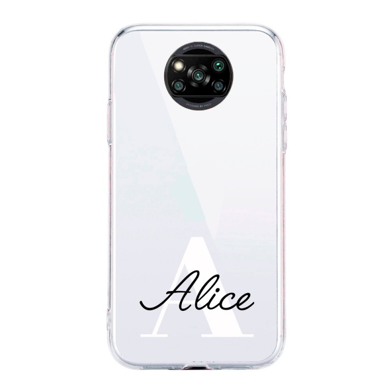 Funda personalizada con nombre y letras para móvil smartphone samsung xiaomi poco huawei x3 p40 s20 silicona transparente Funda personalizada con nombre y letras para móvil smartphone samsung xiaomi poco huawei x3 p40 s20 silicona transparente