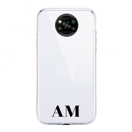 Funda personalizada con nombre y letras para móvil smartphone samsung xiaomi poco huawei x3 p40 s20 silicona transparente