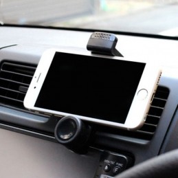 soporte de movil para coche adaptador de rejilla para salpicadero soporte smartphone universal giratorio ajustable