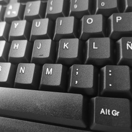 teclado usb en español para pc ordenador portátil compatible con windows y mac con letra ñ