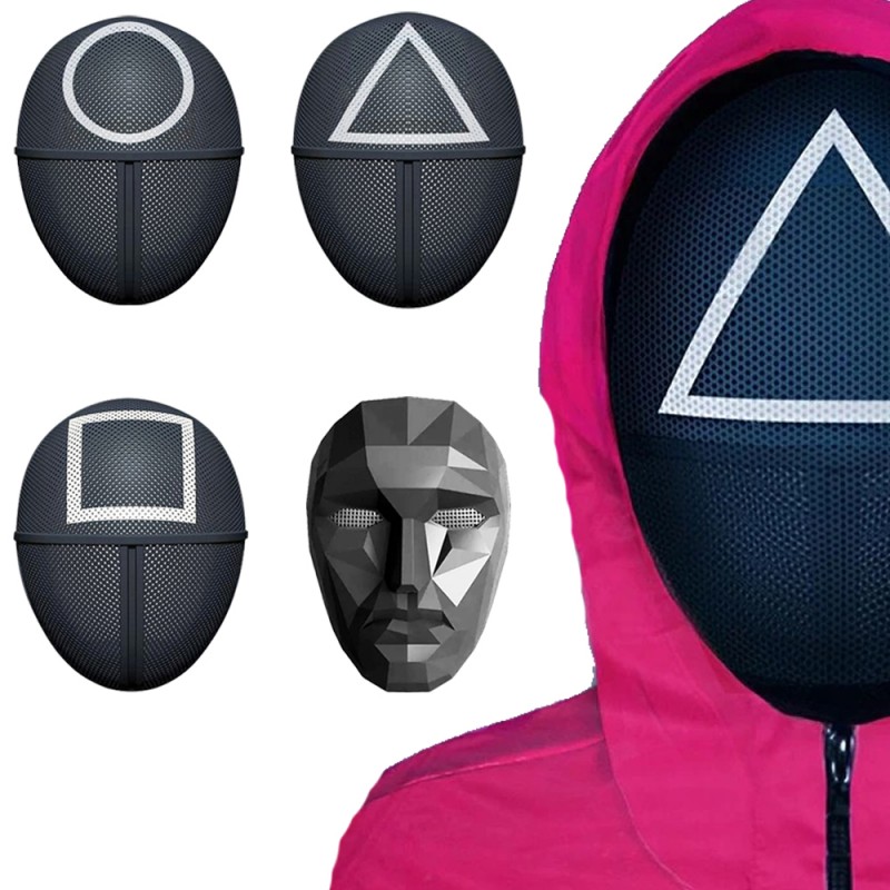 mascara del juego del calamar para halloween caretas juego del calamar jefe cuadrado circulo triangulo mascara del juego del calamar para halloween caretas juego del calamar jefe cuadrado circulo triangulo