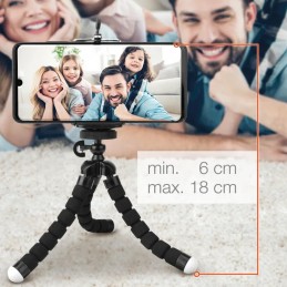 trípode de pulpo universal para móvil camara y microfono tripode flexible para fotos selfie smartphone soporte foto
