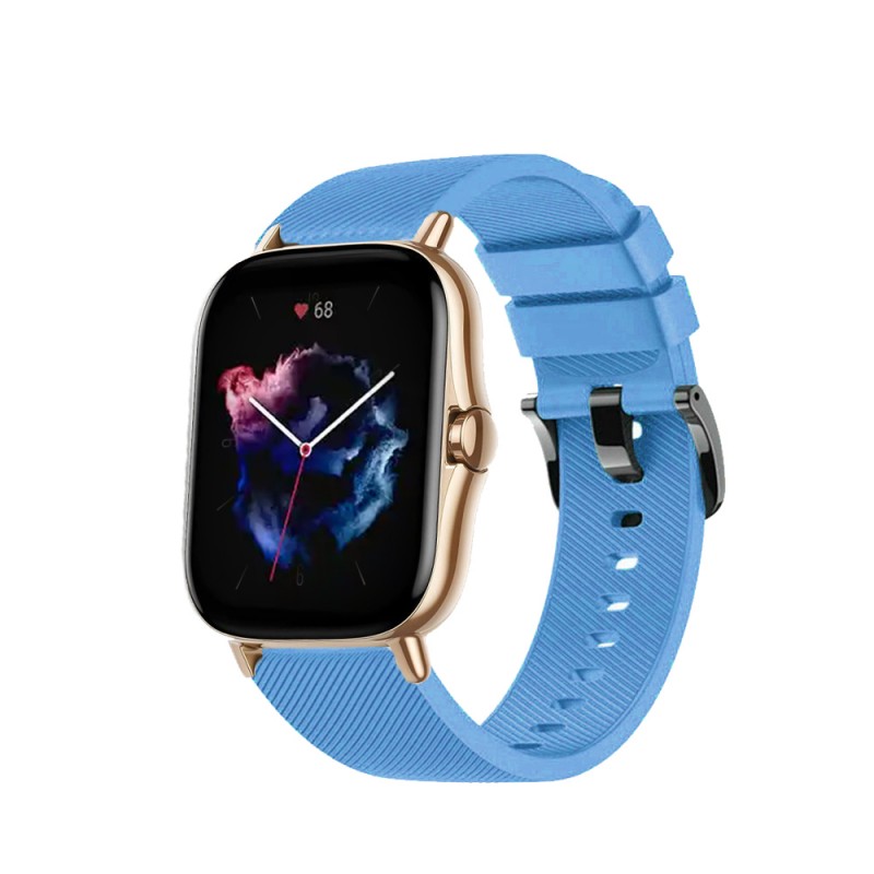correa de silicona para amazfit gts 3 pulseras de colores flexibles para reloj inteligente xiaomi amazfit gts3 color azul