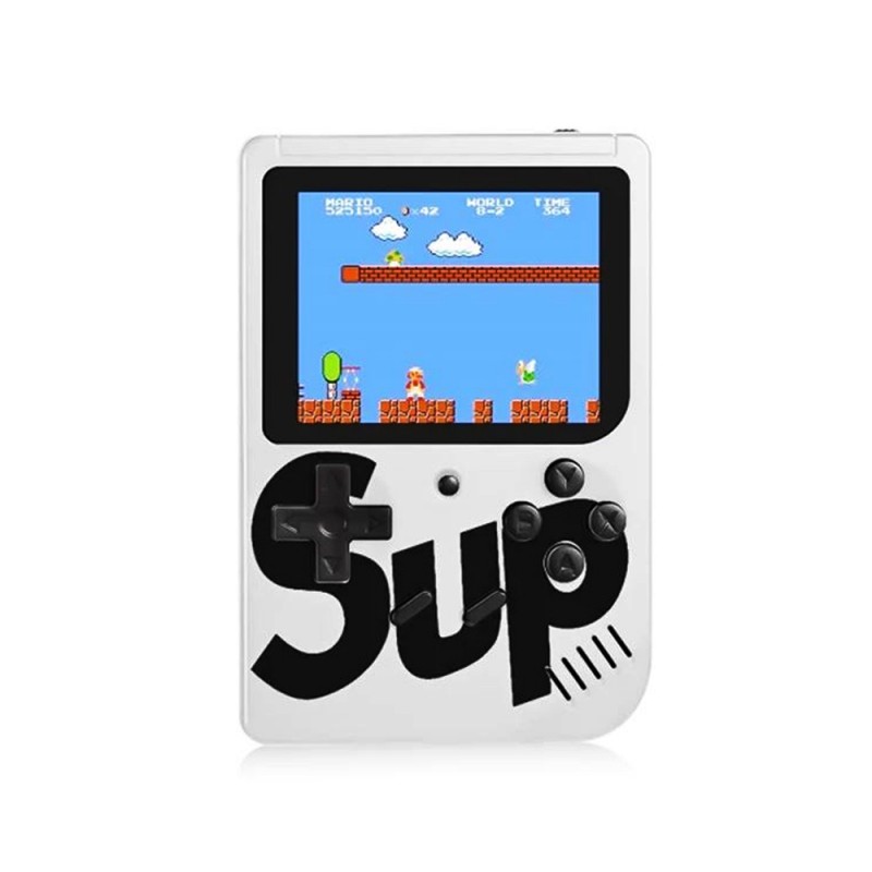 consola tipo gameboy retro portátil con 400 juegos arcade clásicos con mando extra y conexión a tv