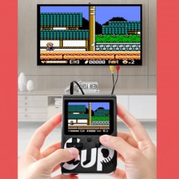 consola tipo gameboy retro portátil con 400 juegos arcade clásicos con mando extra y conexión a tv