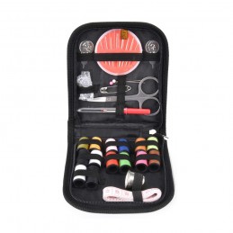 Kit de costura profesional máquina de coser portátil + accesorios hilos tijeras alfileres