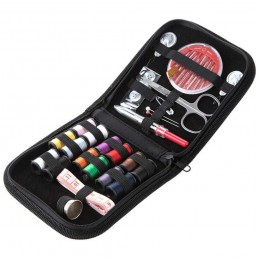 Kit de costura profesional máquina de coser portátil + accesorios hilos tijeras alfileres