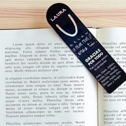 Marcapáginas personalizado para libros con foto y texto dedicatorias para regalo separador de página libro